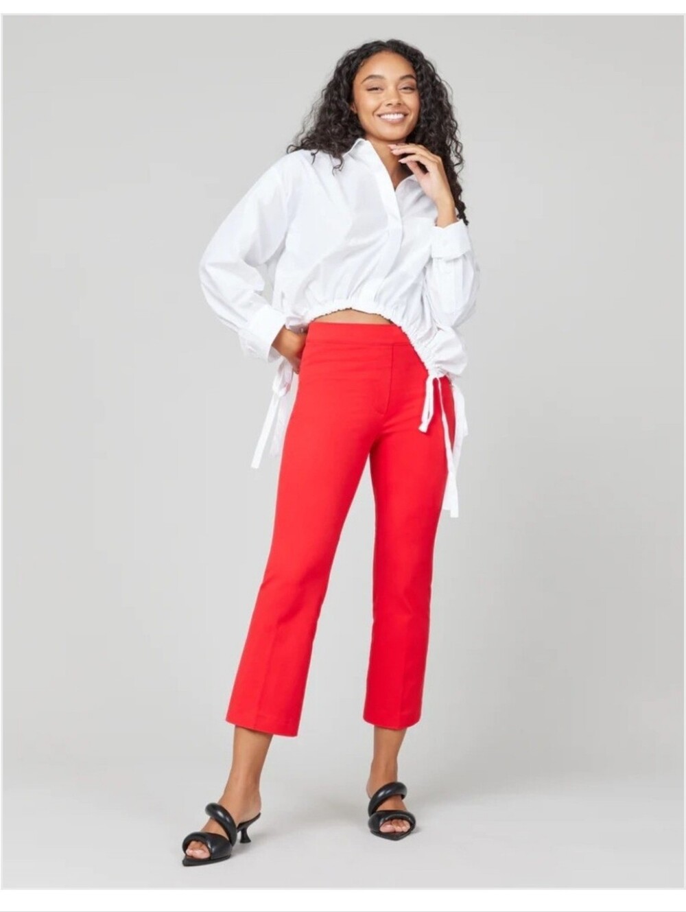 Spanx On The Go Kick Flare Pants Red Size M